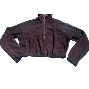 Lululemon Reversible Mesh 1/2 Zip Jacket Red Merlot, Black Colorway 6